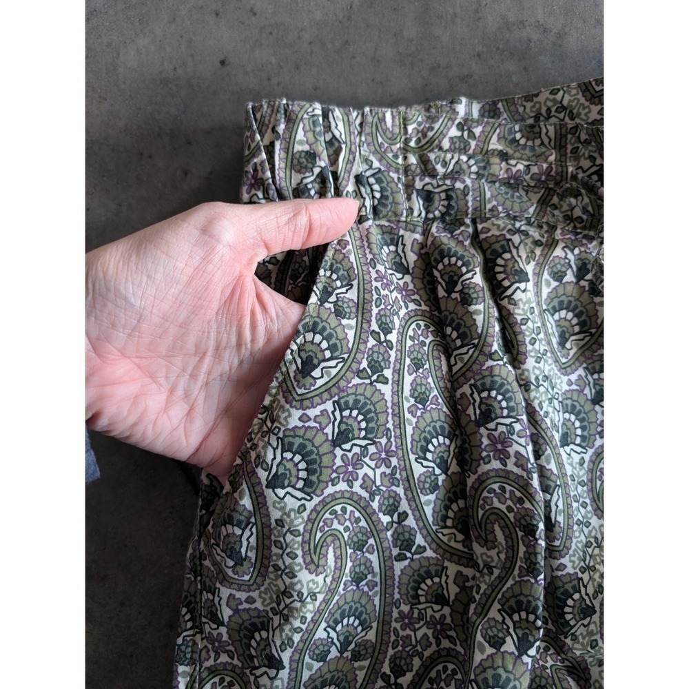 Converse Paisley Print Mini Skirt 100% Cotton Elastic Waist Boho Size M - Picture 4 of 6